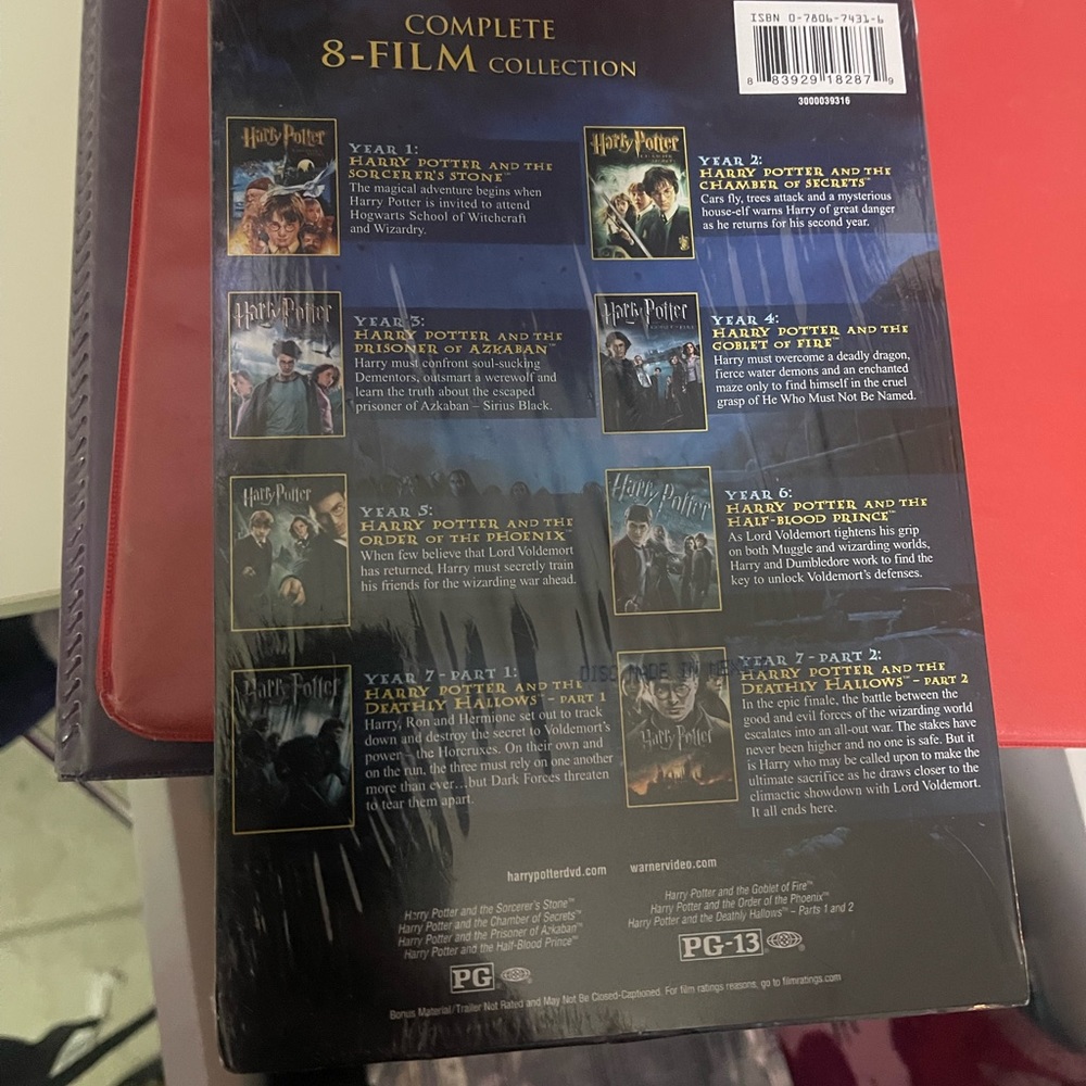 Harry potter complete 8 film collection